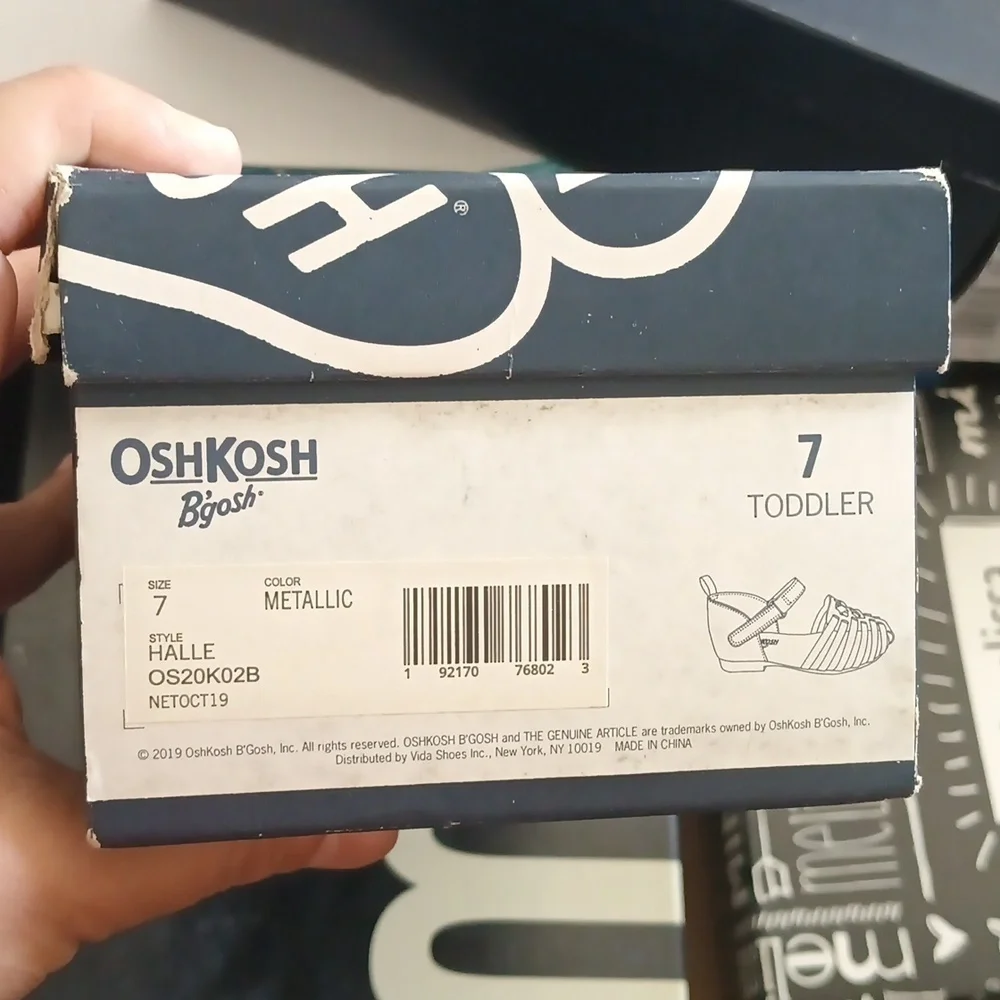 Oshkosh B'Gosh Halle Toddler Girl' Fashion Sandals. Size 7 Toddler
